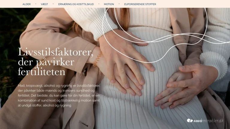 Livsstilsfaktorer - Måden, som du og din eventuelle partner lever jeres liv, kan påvirke fertiliteten og jeres chancer for at få børn.